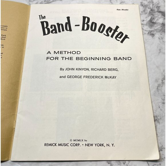The Band Booster Book 1 John Kinyon A Method For The Beginning Band 1960 - Picture 5 of 8